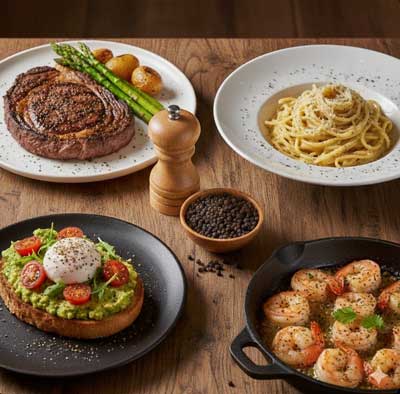 black pepper, dishes, pairing tips